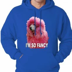 Bewild I'm So Fancy - Pink Poodle Adult Hoodie Cool Funny & Offensive