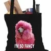 Bewild I'm So Fancy - Pink Poodle Tote Bag Cool Funny & Offensive