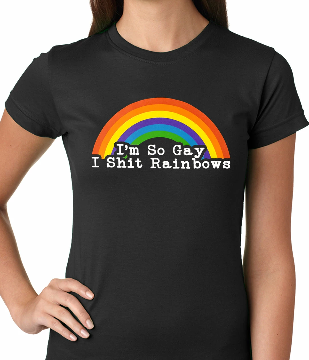 Bewild Positive Reinforcement I'm So Gay I Shit Rainbows Ladies T-shirt 4 Bewild Positive Reinforcement I'm So Gay I Shit Rainbows Ladies T-shirt