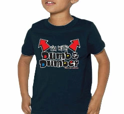 Bewild Cool Funny & Offensive I'm With Dumb & Dumber Kids T-Shirt