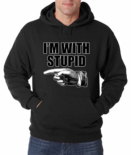 Bewild I'm With Stupid Adult Hoodie Cool Funny & Offensive 5 Bewild I'm With Stupid Adult Hoodie Cool Funny & Offensive