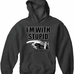Bewild I'm With Stupid Adult Hoodie Cool Funny & Offensive 17 Bewild I'm With Stupid Adult Hoodie Cool Funny & Offensive