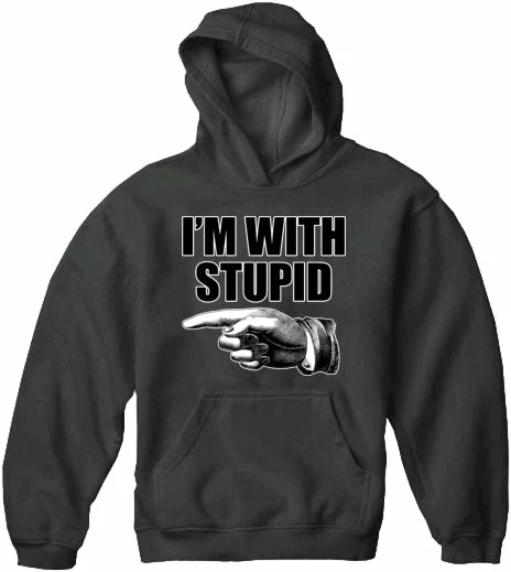 Bewild I'm With Stupid Adult Hoodie Cool Funny & Offensive 6 Bewild I'm With Stupid Adult Hoodie Cool Funny & Offensive