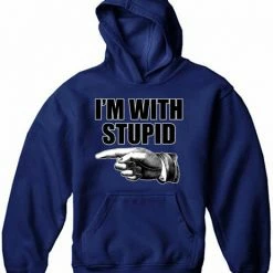 Bewild I'm With Stupid Adult Hoodie Cool Funny & Offensive 21 Bewild I'm With Stupid Adult Hoodie Cool Funny & Offensive