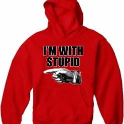 Bewild I'm With Stupid Adult Hoodie Cool Funny & Offensive 22 Bewild I'm With Stupid Adult Hoodie Cool Funny & Offensive