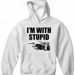Bewild I'm With Stupid Adult Hoodie Cool Funny & Offensive 23 Bewild I'm With Stupid Adult Hoodie Cool Funny & Offensive