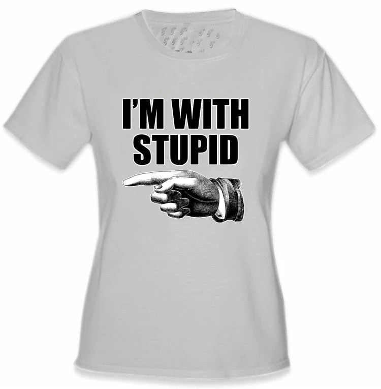 Bewild I'm With Stupid Girl's T-Shirt Cool Funny & Offensive 9 Bewild I'm With Stupid Girl's T-Shirt Cool Funny & Offensive