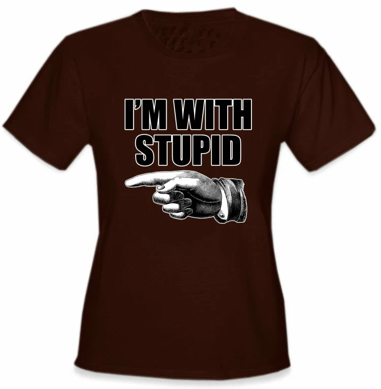 Bewild I'm With Stupid Girl's T-Shirt Cool Funny & Offensive 5 Bewild I'm With Stupid Girl's T-Shirt Cool Funny & Offensive