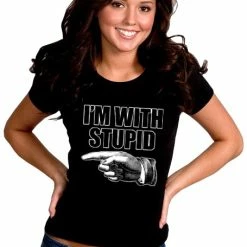 Bewild I'm With Stupid Girl's T-Shirt Cool Funny & Offensive 22 Bewild I'm With Stupid Girl's T-Shirt Cool Funny & Offensive
