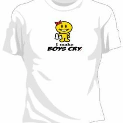 Bewild Cool Funny & Offensive I Make Boys Cry Girls T-Shirt