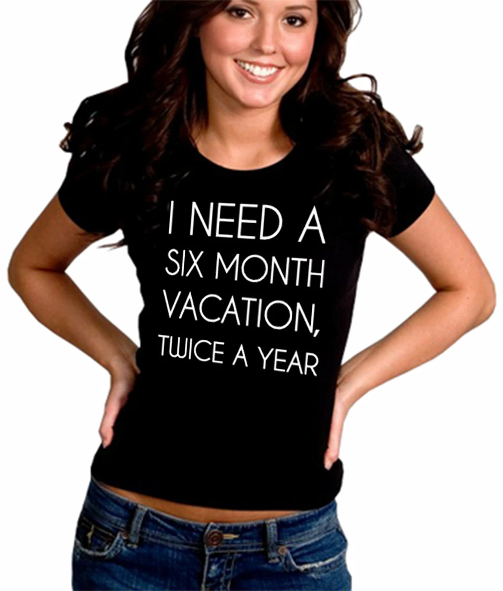 Bewild Cool Funny & Offensive I Need A 6 Month Vacation Girl's T-Shirt 3 Bewild Cool Funny & Offensive I Need A 6 Month Vacation Girl's T-Shirt
