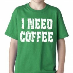 Bewild I Need Coffee Kids T-shirt Cool Funny & Offensive