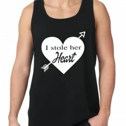 Bewild Positive Reinforcement I Stole Her Heart Couples Tank Top