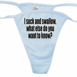 Bewild I Suck And Swallow Thong Thongs