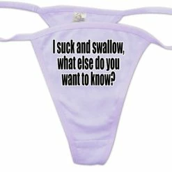 Bewild I Suck And Swallow Thong Thongs