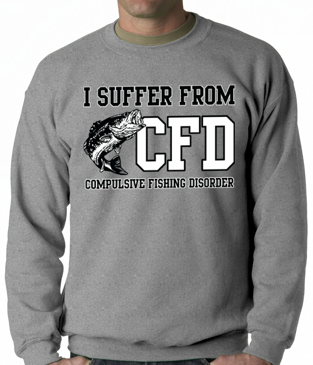 Bewild Cool Funny & Offensive I Suffer From Compulsive Fishing Disorder Adult Crewneck 3 Bewild Cool Funny & Offensive I Suffer From Compulsive Fishing Disorder Adult Crewneck