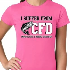 Bewild I Suffer From Compulsive Fishing Disorder Ladies T-shirt Cool Funny & Offensive