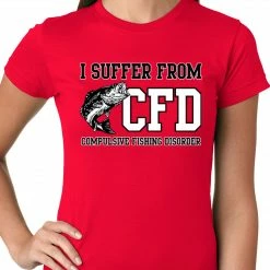 Bewild I Suffer From Compulsive Fishing Disorder Ladies T-shirt Cool Funny & Offensive