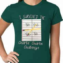 Bewild Cool Funny & Offensive I Survived Charlie Charlie Ladies T-shirt