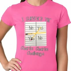 Bewild Cool Funny & Offensive I Survived Charlie Charlie Ladies T-shirt