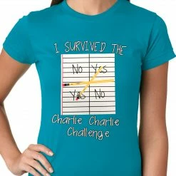 Bewild Cool Funny & Offensive I Survived Charlie Charlie Ladies T-shirt