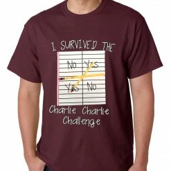 Bewild I Survived Charlie Charlie Mens T-shirt Say It Loud