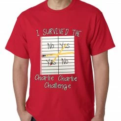 Bewild I Survived Charlie Charlie Mens T-shirt Say It Loud