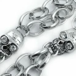 Bewild Wallets & Chains Iced Out Skulls Jean & Wallet Chain