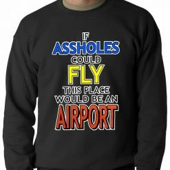 Bewild If Assholes Could Fly, This Place Would Be An Airport Crewneck Sweatshirt