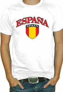 Bewild Nationality & Ethnic International Soccer Shirts - Espana Crest T-Shirt (Mens)