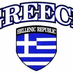 Bewild Nationality & Ethnic International Soccer Shirts - Greece Crest T-Shirt (Mens)