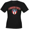 Bewild Nationality & Ethnic International Soccer Shirts - Puerto Rico Crest T-Shirt (Girls)