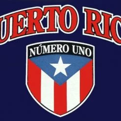 Bewild Nationality & Ethnic International Soccer Shirts - Puerto Rico Crest T-Shirt (Girls)