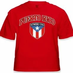 Bewild International Soccer Shirts - Puerto Rico Crest T-Shirt (Mens) Nationality & Ethnic