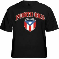 Bewild International Soccer Shirts - Puerto Rico Crest T-Shirt (Mens) Nationality & Ethnic