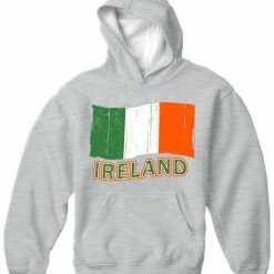 Bewild Ireland Vintage Flag Adult Hoodie