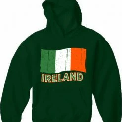 Bewild Ireland Vintage Flag Adult Hoodie