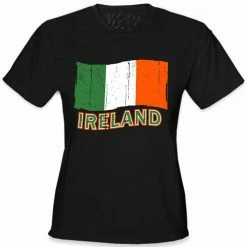 Bewild Ireland Vintage Flag Girl's T-Shirt Nationality & Ethnic