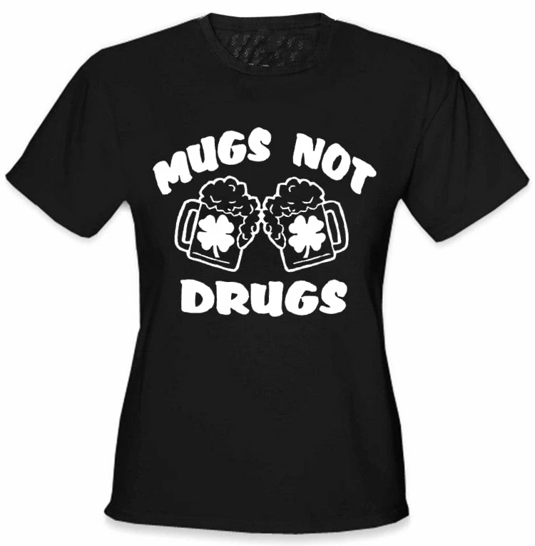 Bewild Irish Drinking T-Shirts - Mugs Not Drugs Girl's T-Shirt St.Patricks Day 5 Bewild Irish Drinking T-Shirts - Mugs Not Drugs Girl's T-Shirt St.Patricks Day