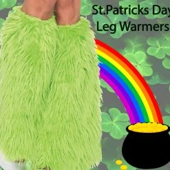 Bewild Irish Green Furry Leg Warmers Accessories