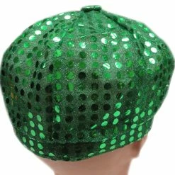 Bewild Irish Green Sequin Newsboy Party Hat
