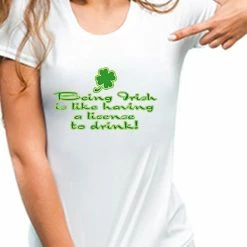 Bewild Irish License To Drink Girls T-Shirt St.Patricks Day