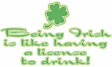 Bewild Irish License To Drink Girls T-Shirt St.Patricks Day