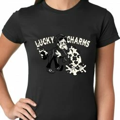 Bewild Irish Lucky Charms Funny Drinking Ladies T-shirt