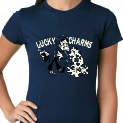 Bewild Irish Lucky Charms Funny Drinking Ladies T-shirt
