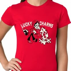 Bewild Irish Lucky Charms Funny Drinking Ladies T-shirt