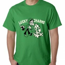 Bewild Men's T-Shirts Irish Lucky Charms Funny Drinking Mens T-shirt