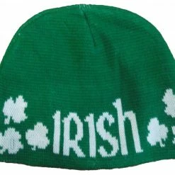 Bewild Irish Shamrock Beanie (Green/White)