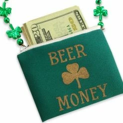 Bewild Accessories Irish Shamrock Beer Money Cash & ID Purse