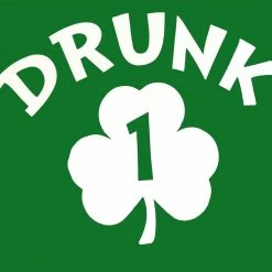 Bewild St.Patricks Day Irish Shamrock Drunk Adult Hoodie (Kelly Green)